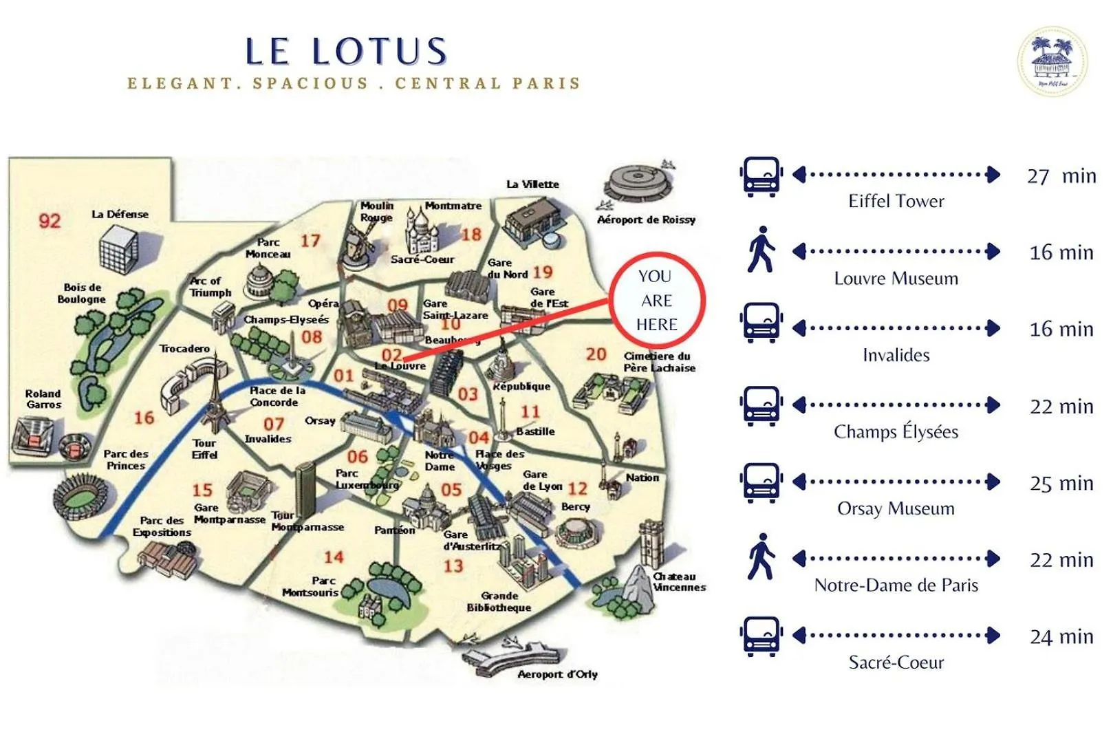 Le Lotus - Spacious & Central - Opera Paris 0*,